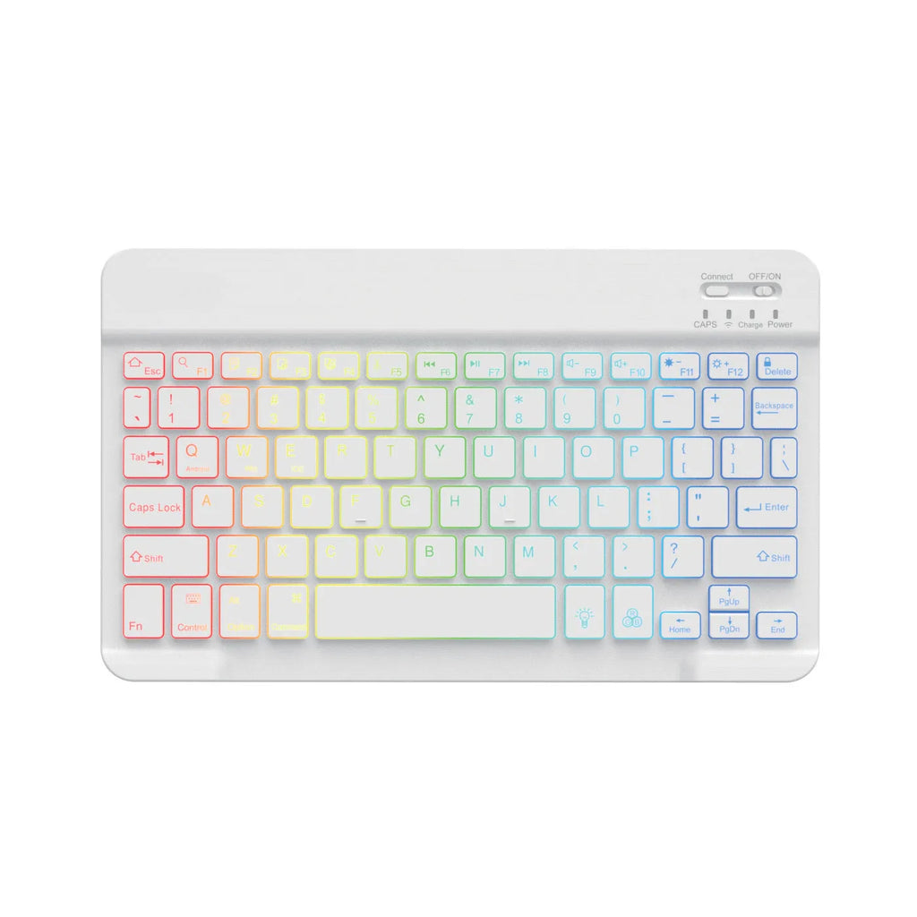 10-inch Bluetooth keyboard with colourful LED backlight for tablets