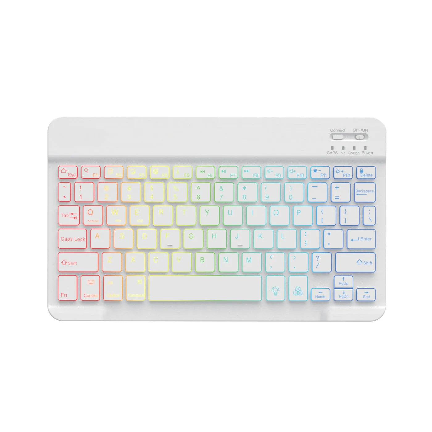 10-inch Bluetooth keyboard with colourful LED backlight for tablets