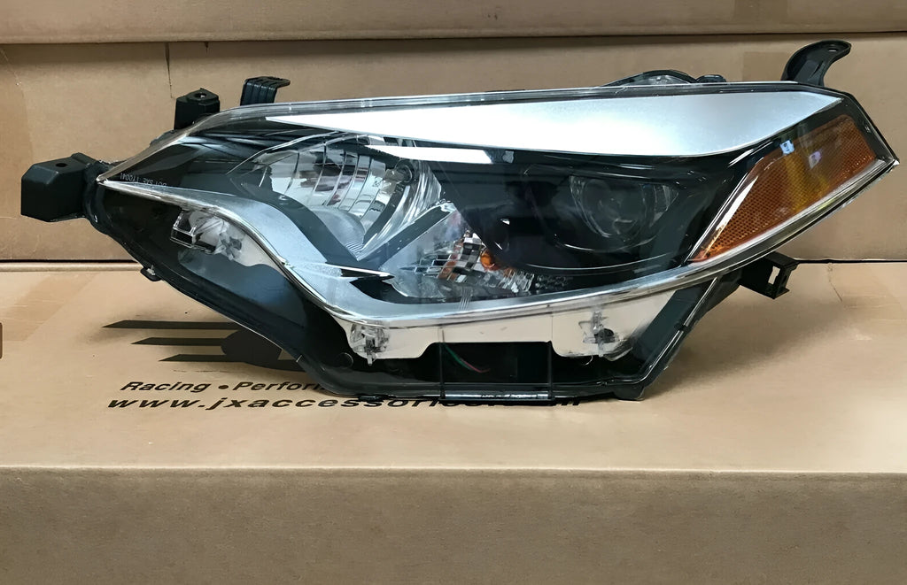 Halogen headlight assembly for 2014-2015 Toyota Corolla with OE-style connectors