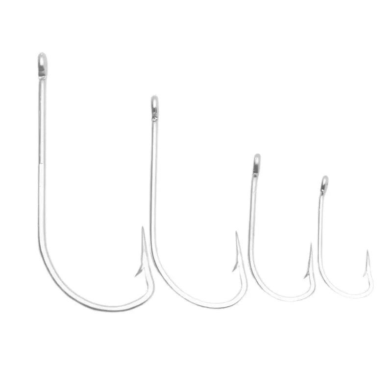 Stainless steel sea fishing hooks for ocean boat fishing in multiple specifications