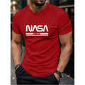 Men's slim-fit cotton short sleeve t-shirt with printed letters design in various colours.