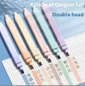 Pack of twelve double-ended fluorescent marker pens in assorted bright colours on a white background.