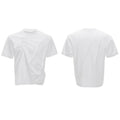 Men's pleated cotton t-shirt in loose fit with round neck in solid colour options