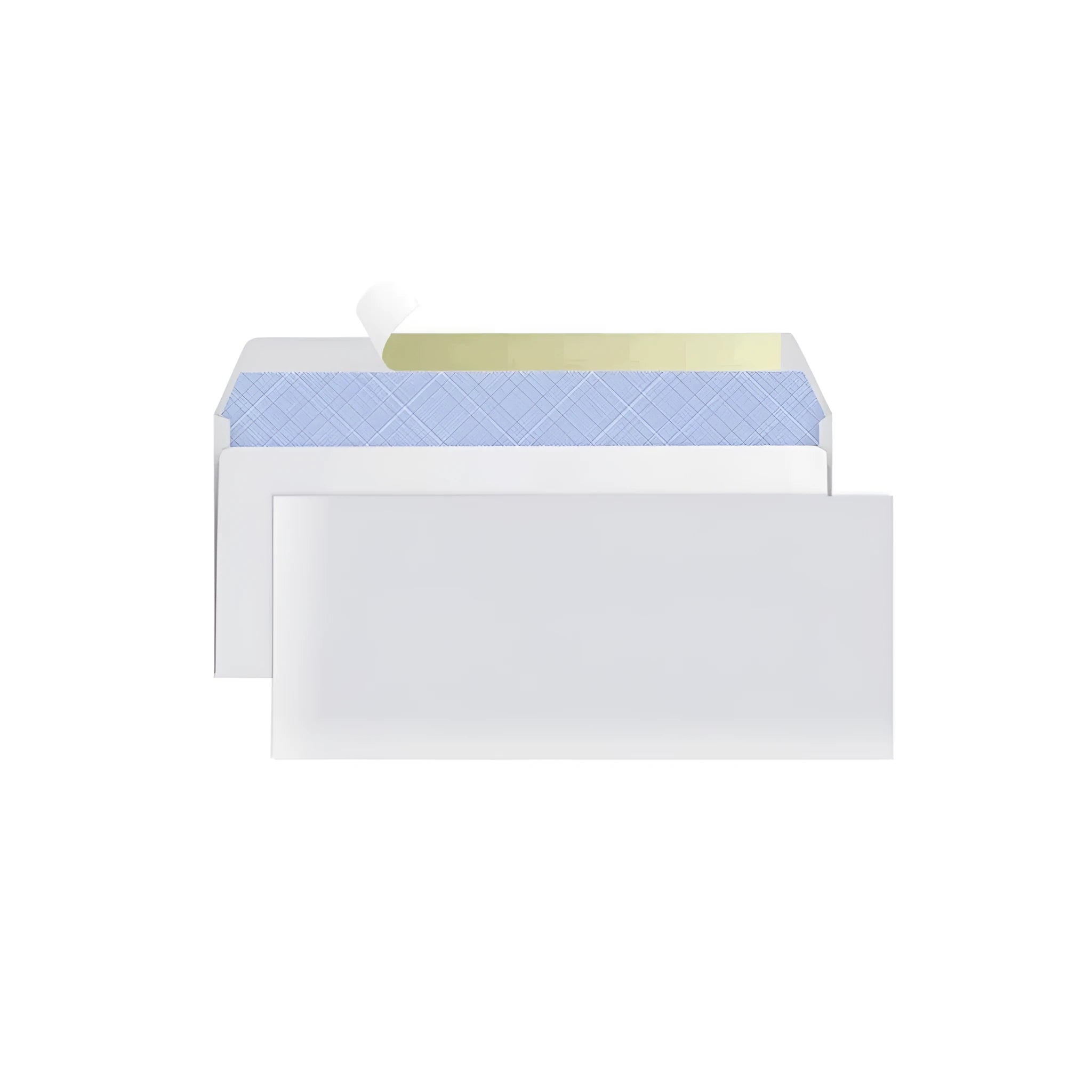 Blue anti-opening security envelope with self-adhesive sealing, dimensions 105mm by 240mm