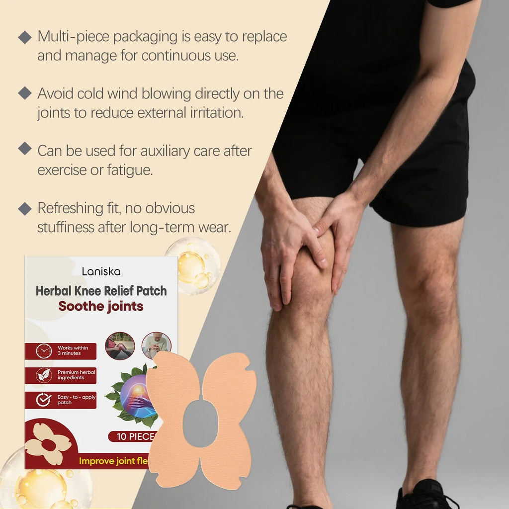 LANISKA Herbal Moxa Leaf and Menthol Joint Nourishing Adhesive Bandage 10-piece set with box.