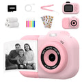 Children's digital camera in pink, blue or purple with video recording and game functions