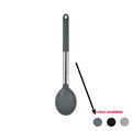 Silicone kitchenware 12 piece set with rotating storage bucket showing utensils in black colour