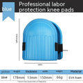 A pair of thick EVA foam kneepads in blue colour, for use on hard floors during auto repair or construction work.