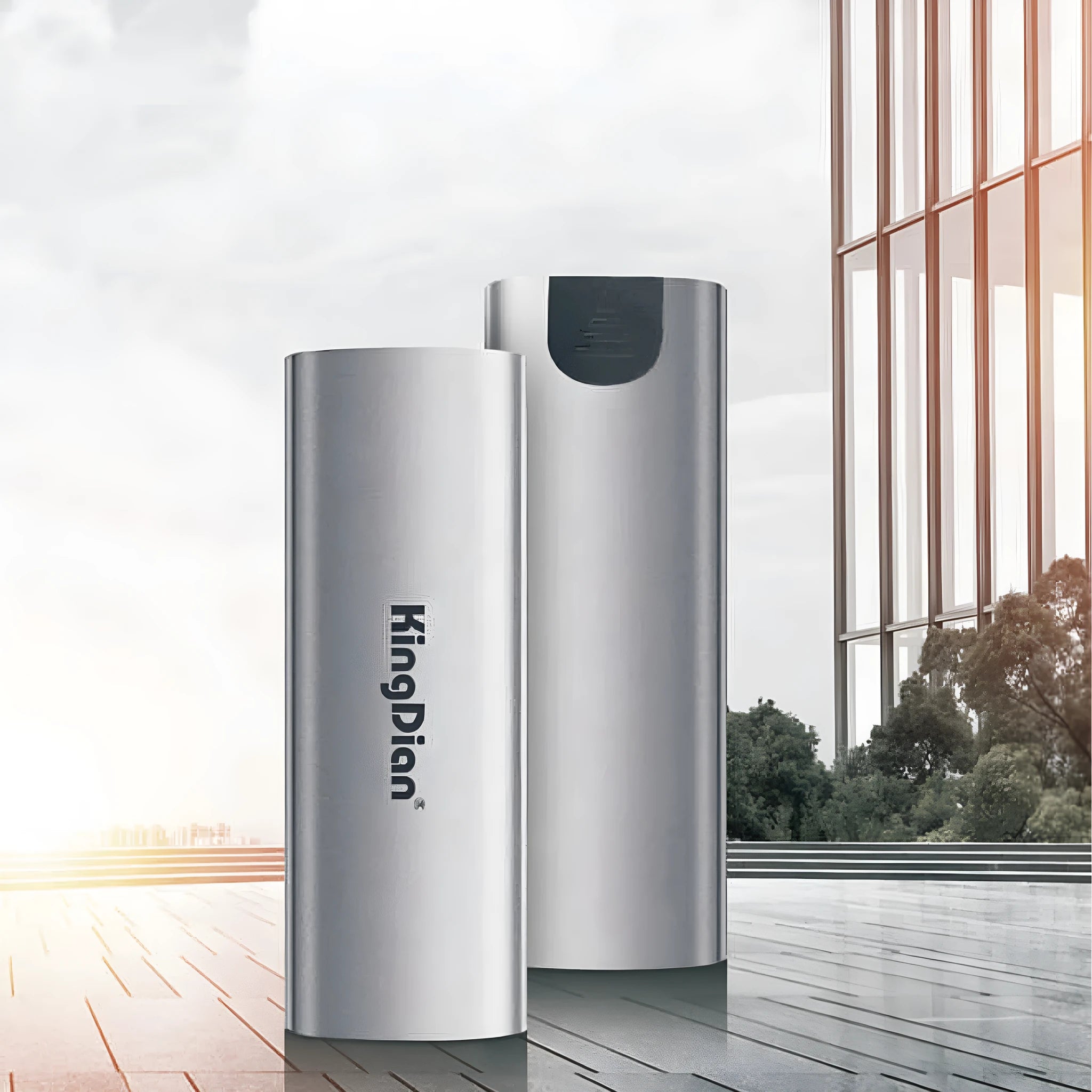 Grey USB 3.0 mobile SSD for direct phone connection with capacity options