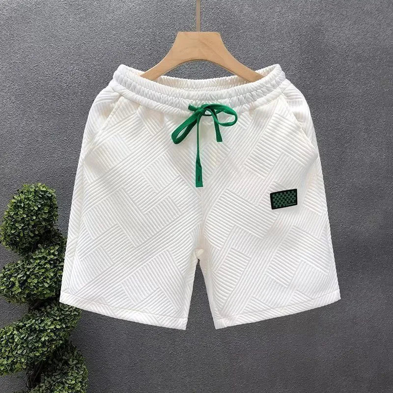 American-style men's casual sports shorts in polyester with elastic waistband