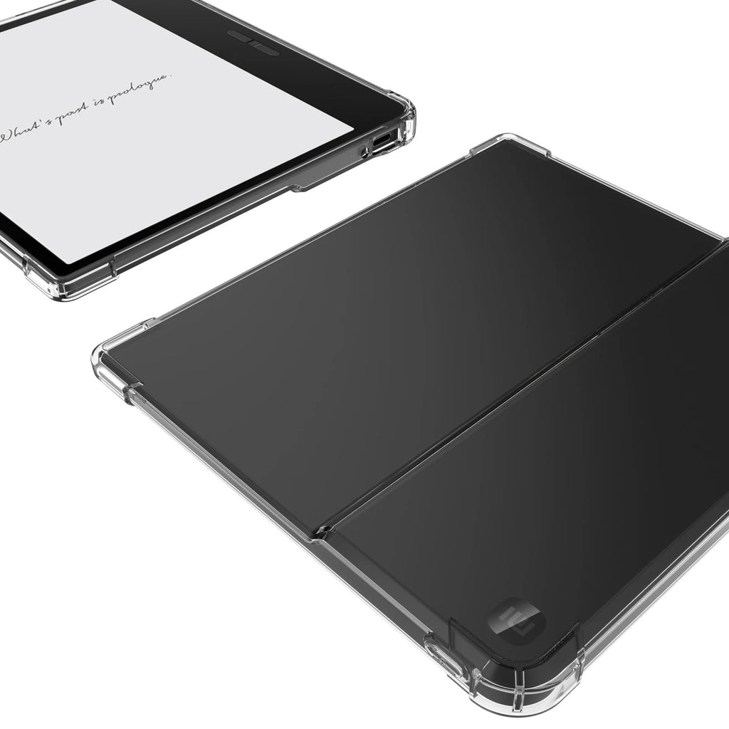 Transparent airbag protective case for 7-inch Xiaomi phone showing TPU construction and all-inclusive design