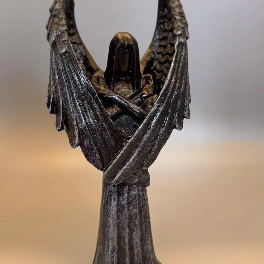 Dark Angel resin statue ornament measuring 17cm tall on display shelf.