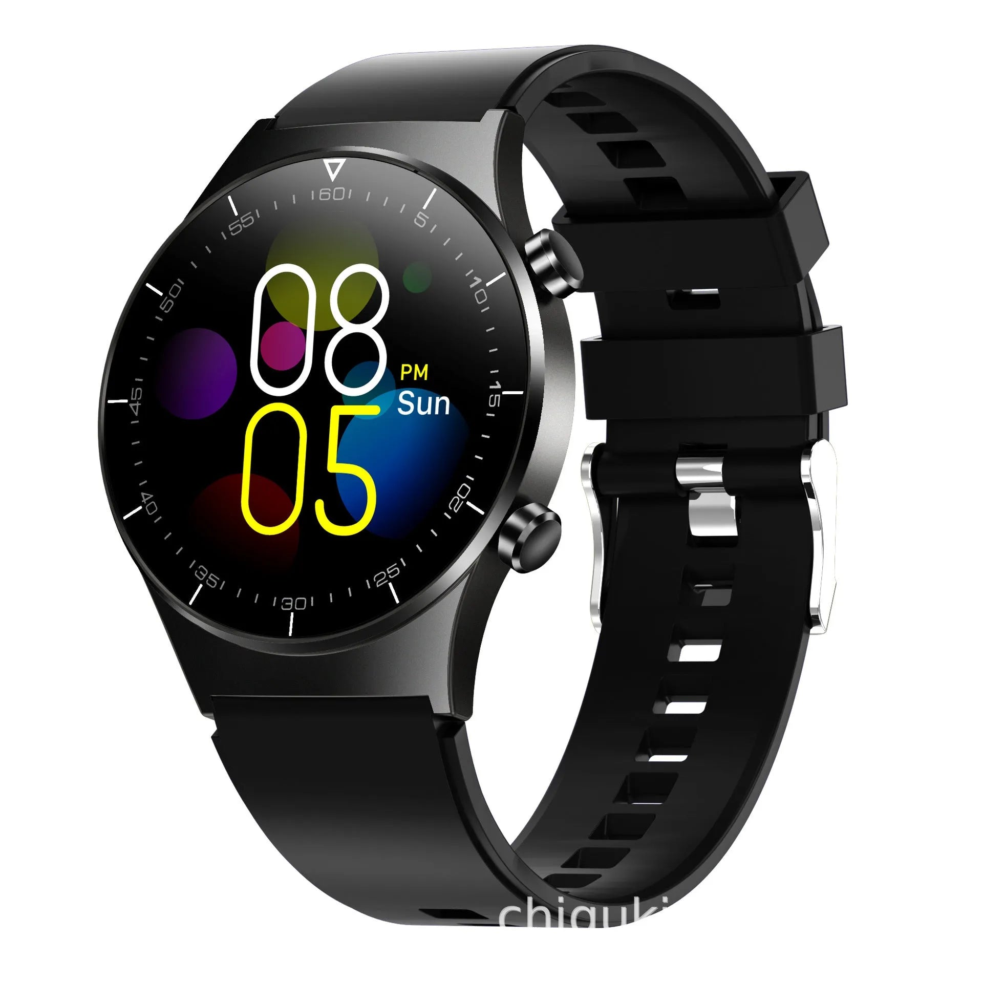 Black Astronaut brand smart watch with a 1.28-inch circular touch screen on a TPU wrist strap.