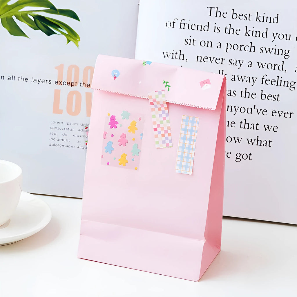 Sweet Notes PVC index stickers in various colours showing 15mm by 50mm size.