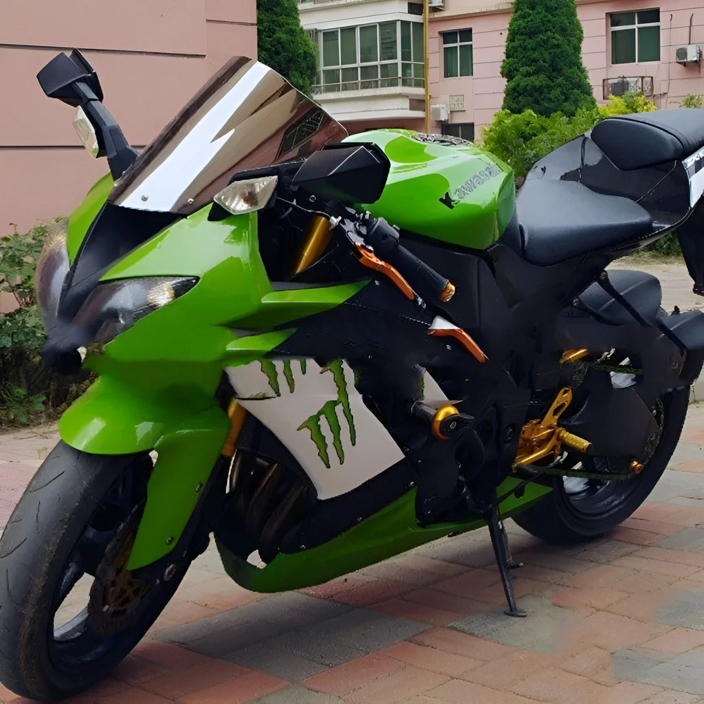 Blue motorcycle windscreen for Kawasaki ZX-6R and ZX-10R models