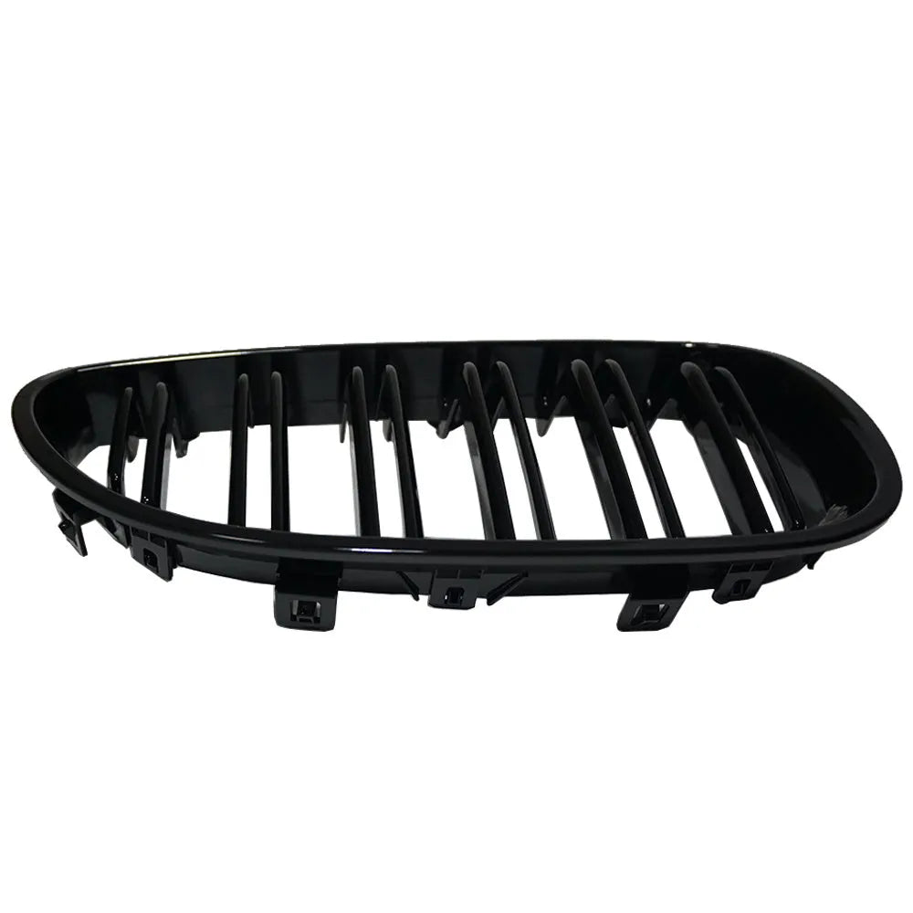 Pair of black carbon fibre look ABS grilles for BMW 5 Series E60 E66 models