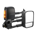 Black electric exterior rear view mirror for Nissan NP300 Navara D23 2015-onwards