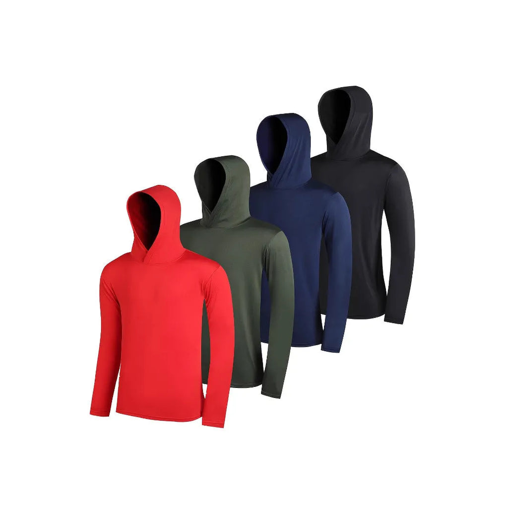 Men's lightweight hoodie 4-piece set in elastic polyester fibre available in multiple colours and sizes