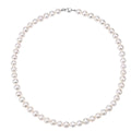 Natural mother of pearl unisex retro hip-hop clavicle necklace with multiple bead sizes and chain lengths