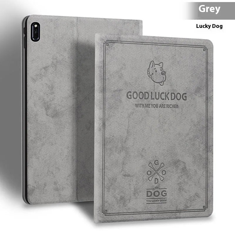Soft TPU leather iPad clamshell case with a deer pattern, shown in various colour options.