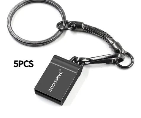 Silver metal USB flash drive on a black chain necklace for wearable data storage.