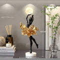 Art Girl Atmosphere resin USB night light ornament in black gold, white, pink, or light blue.