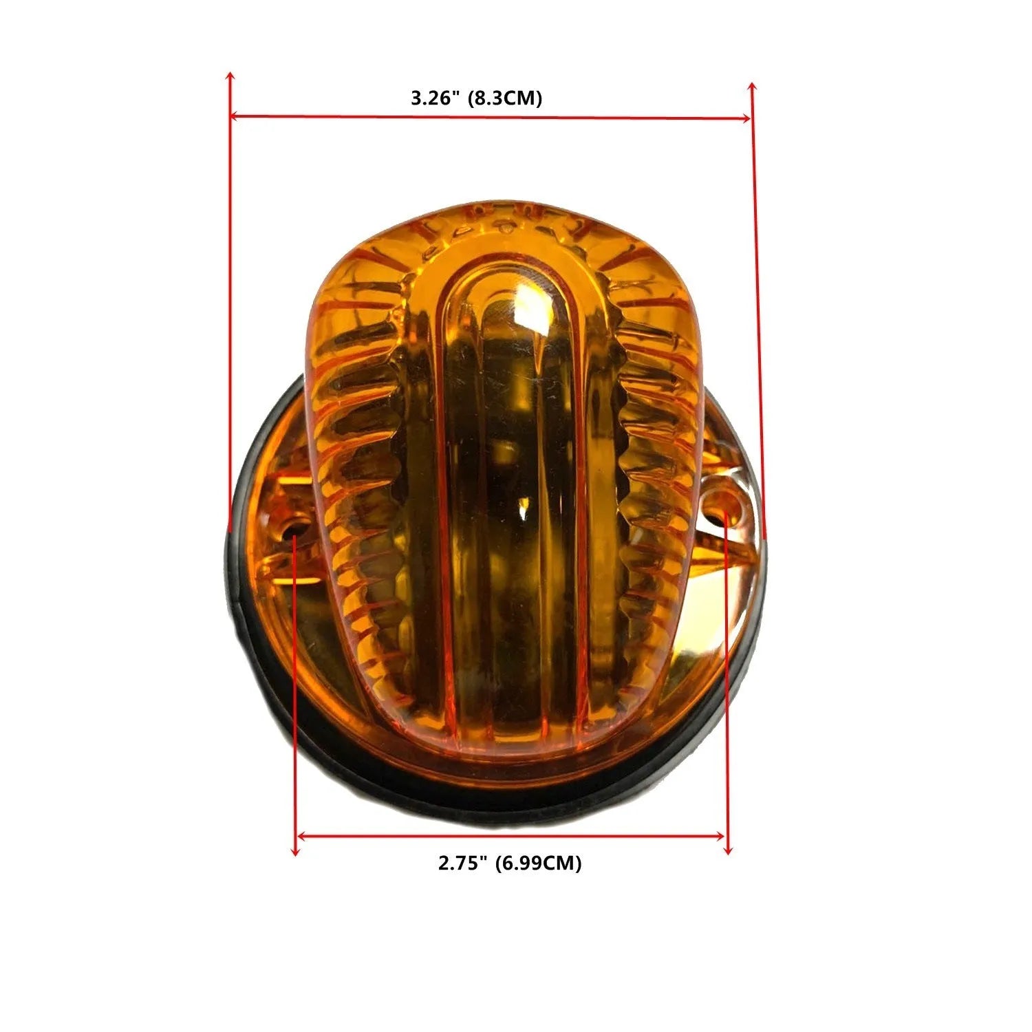 Yellow LED roof cab light kit for trucks with T10 bulbs and mounting hardware