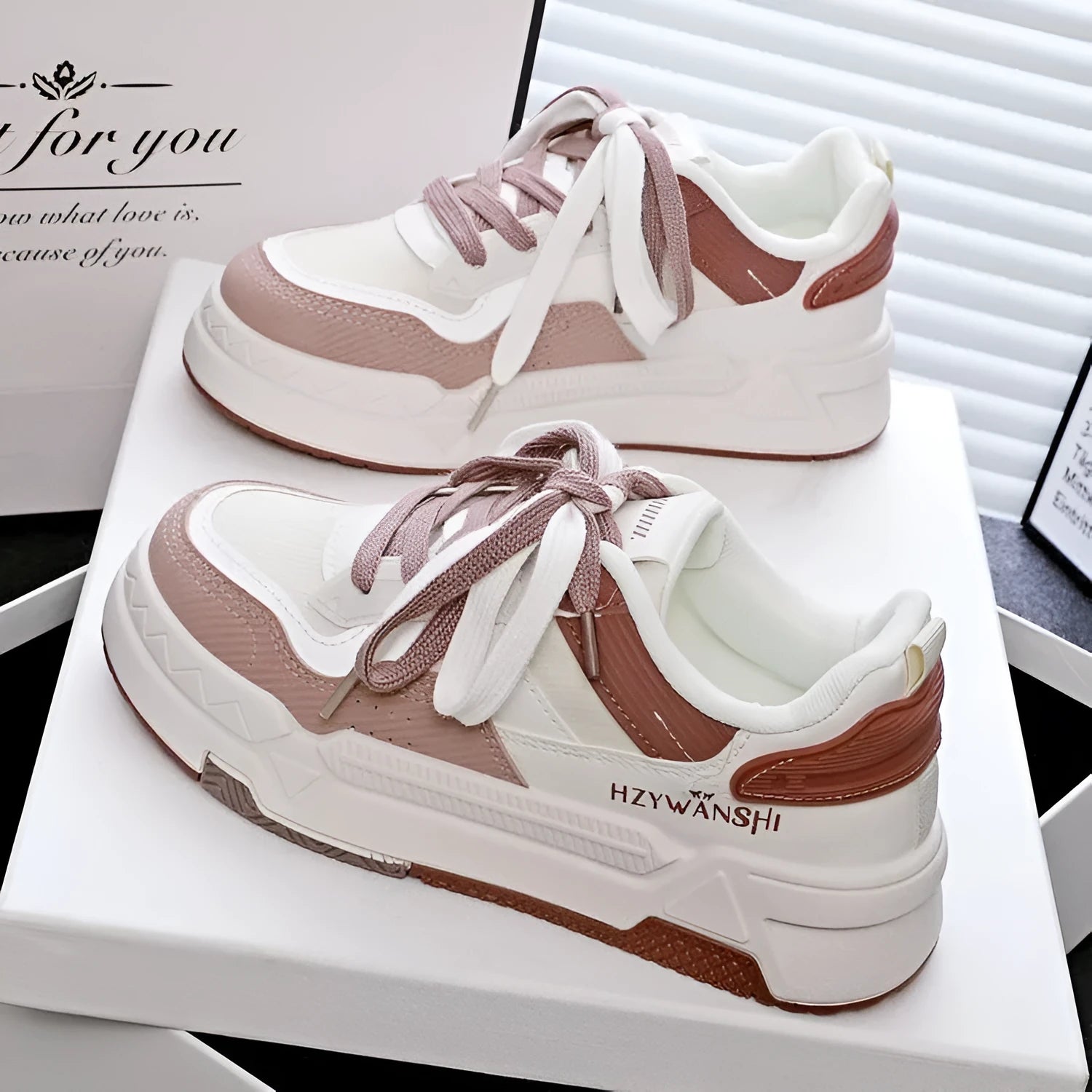 Children's beige thick sole height increase shoes with cross shoulder straps and lace-up front