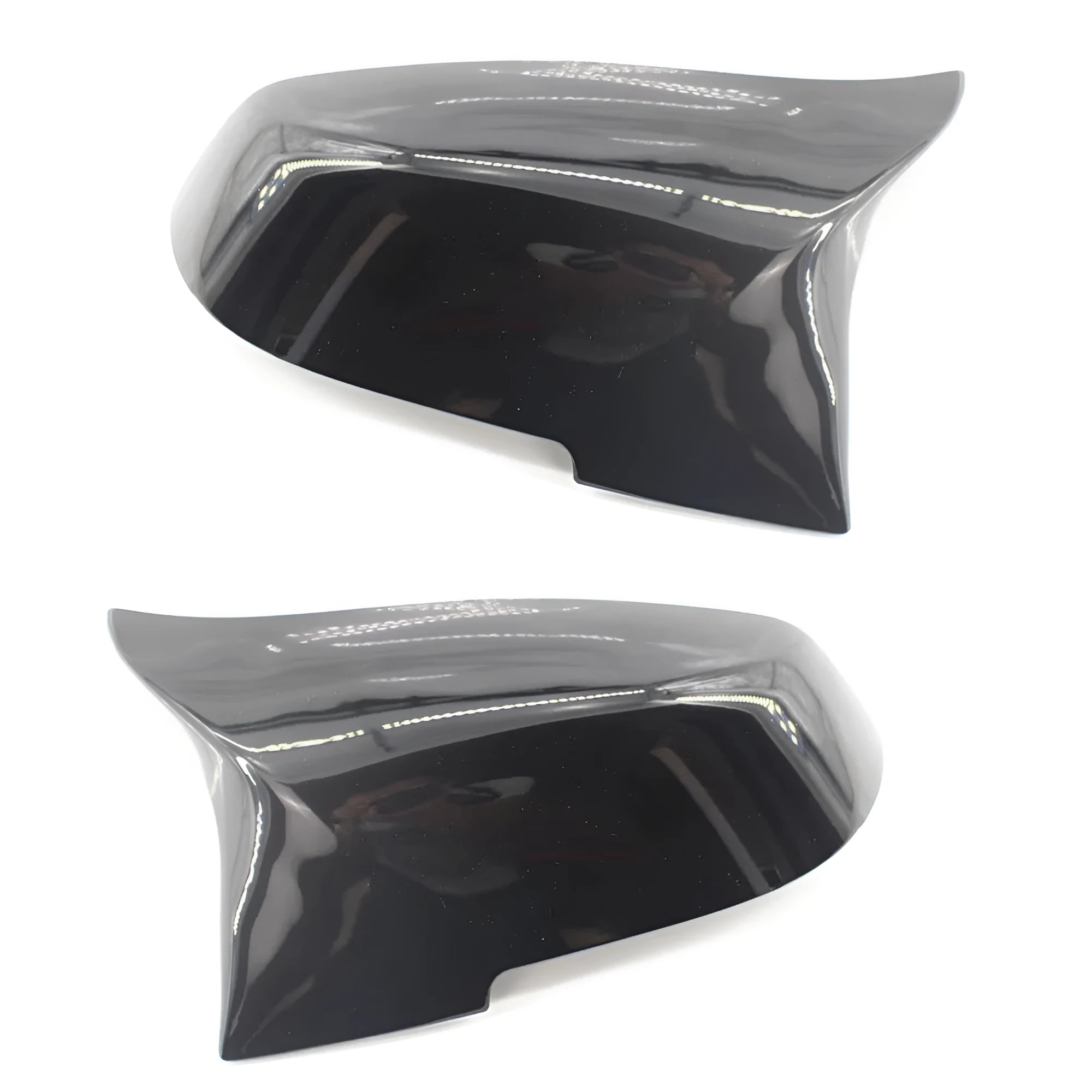 Modified horn rear-view mirror shell for BMW 3 Series and 4 Series in paint bright black
