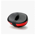 Thickened plus-size bicycle saddle in red with shock absorber and reflective stickers