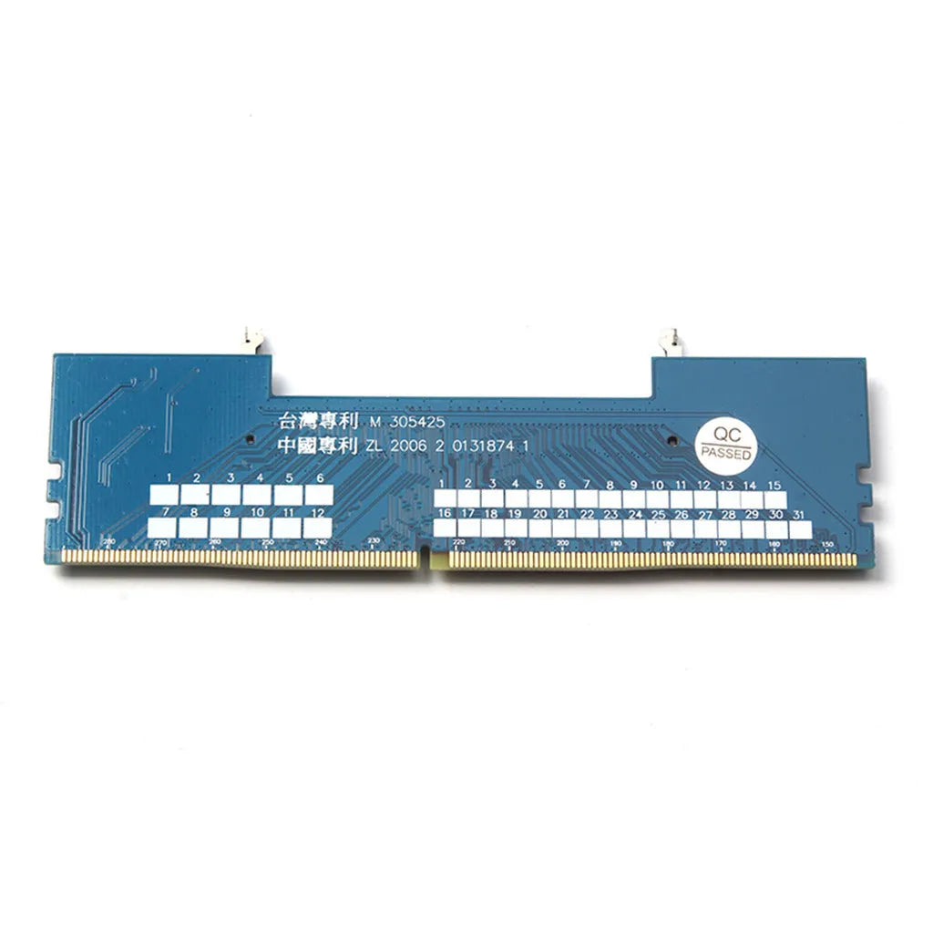 DDR4 laptop to desktop memory adapter card with electrostatic packaging and included memory stick