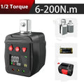 Digital torque meter with 1/2 inch drive square, 200N.m capacity, supplied as three-piece set