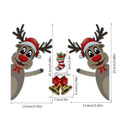 Christmas cartoon elk and bell magnetic car bumper stickers with luminous reflective surfaces