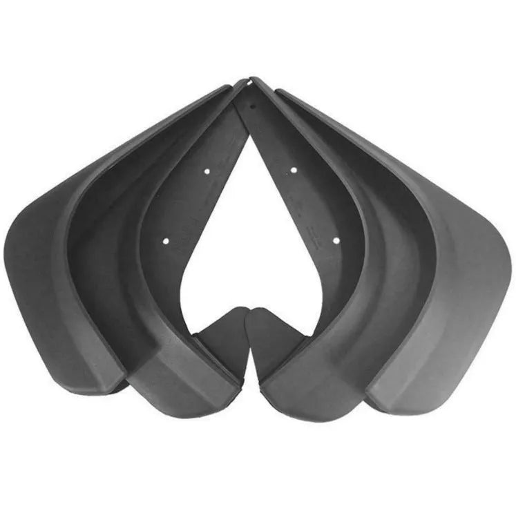 Black plastic universal car mudguard splash board measuring 25x22x7cm