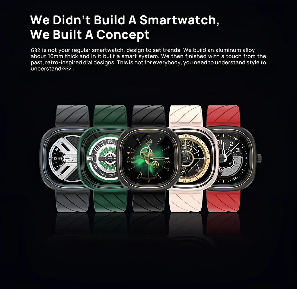 Bluetooth smart sports watch with a black silicone band and a square touch screen display.
