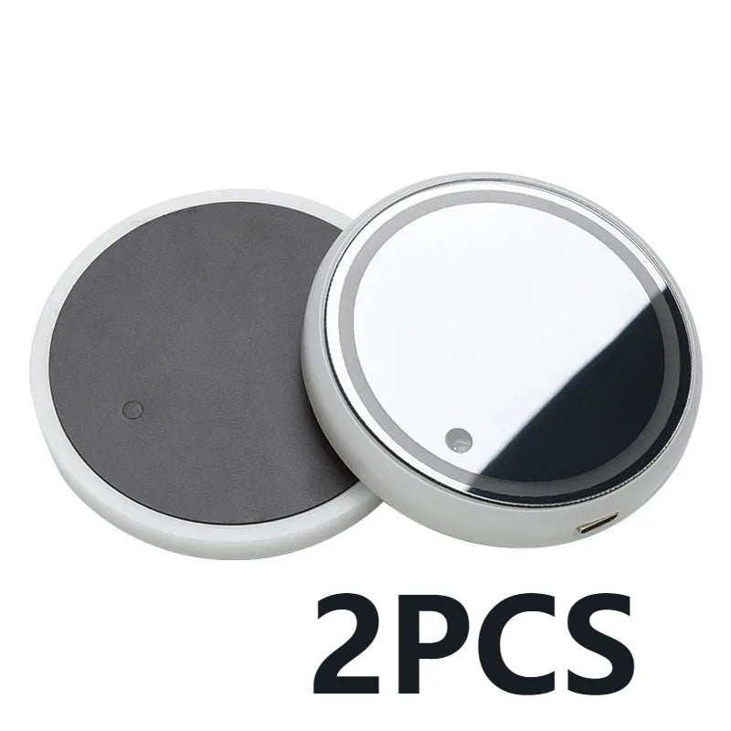 68mm LED colour-changing car cup holder coaster with solar and USB charging