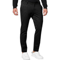 Men's slim-fit tapered chino trousers in a cotton blend fabric shown in a solid colour.