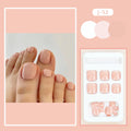 J-52 skin colour plastic toe nail stickers with glue type adhesive, ins style design