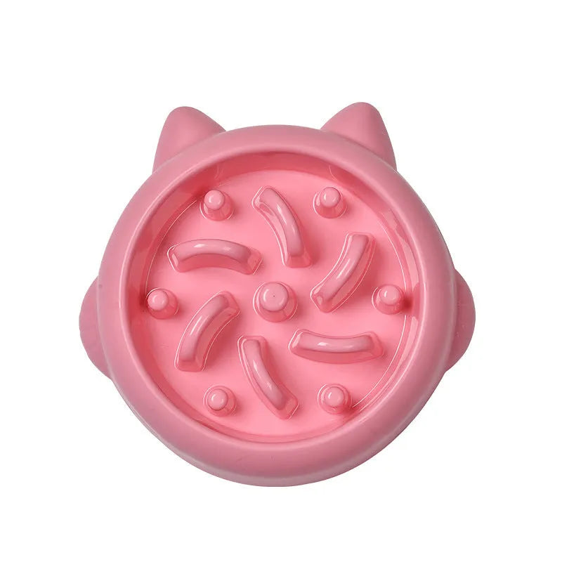 Green bone-shaped slow feeder bowl for dogs with raised interior ridges