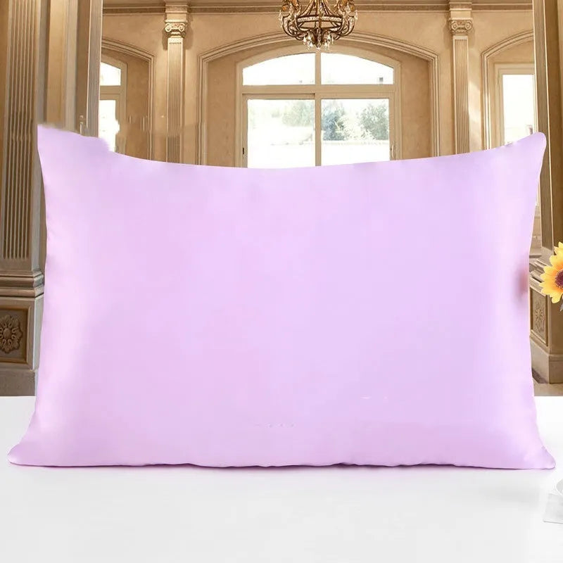19 Momme double-sided silk pillowcase in apricot colour with hidden zipper closure