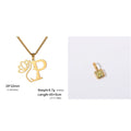 Stainless steel cross chain fashion necklace with electroplated finish and pendant