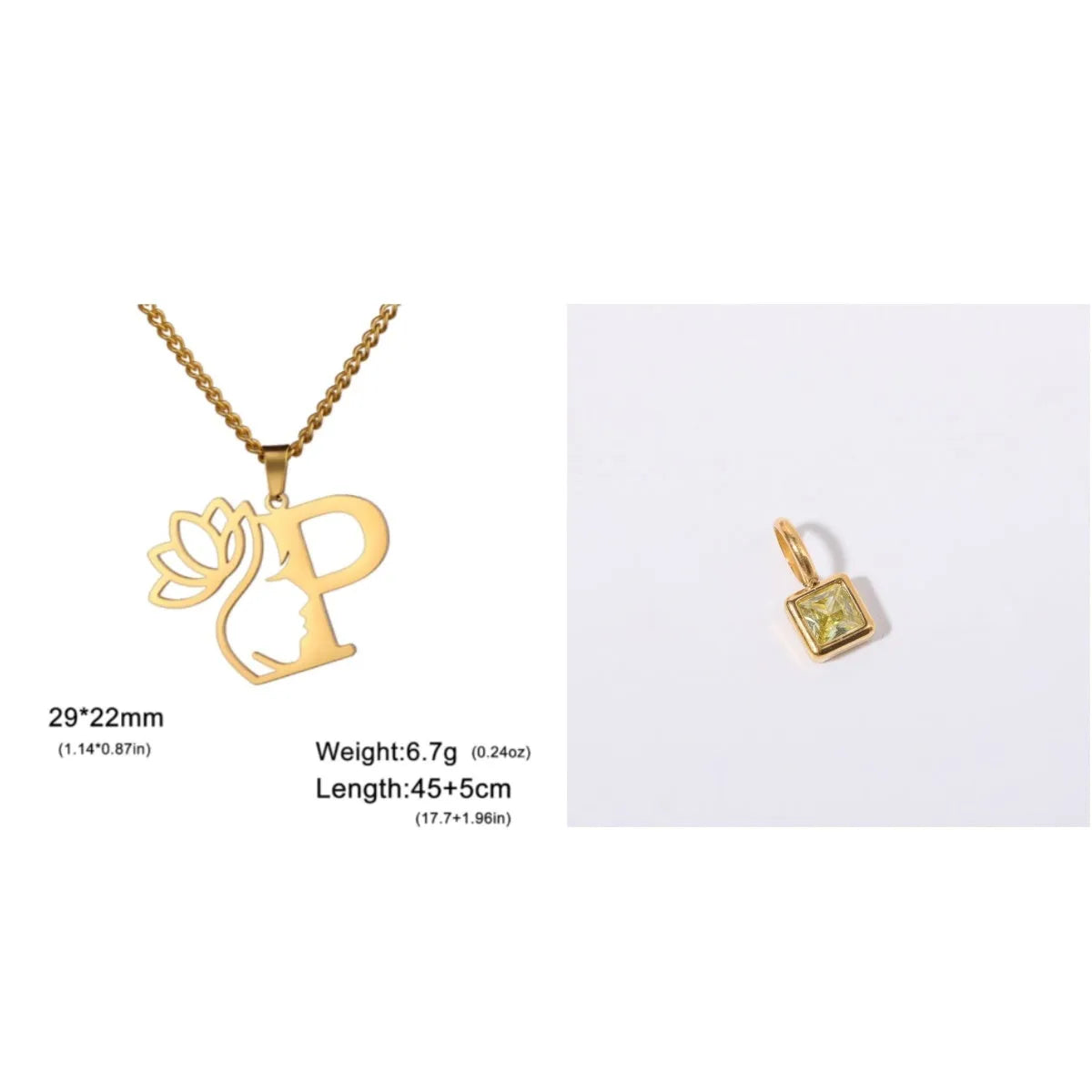 Stainless steel cross chain fashion necklace with electroplated finish and pendant