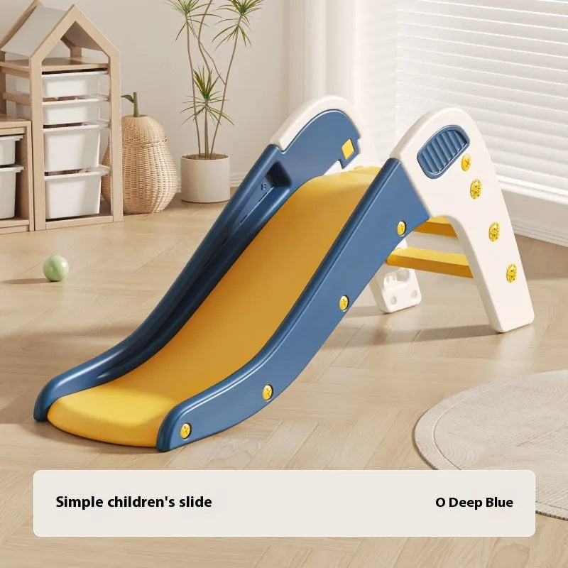 Small plastic baby slide for toddlers under three years old in blue, yellow, brown or grey