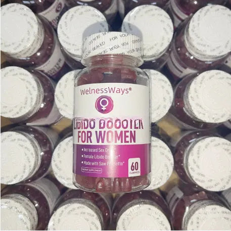 Libido booster gummies with saw palmetto in a bottle