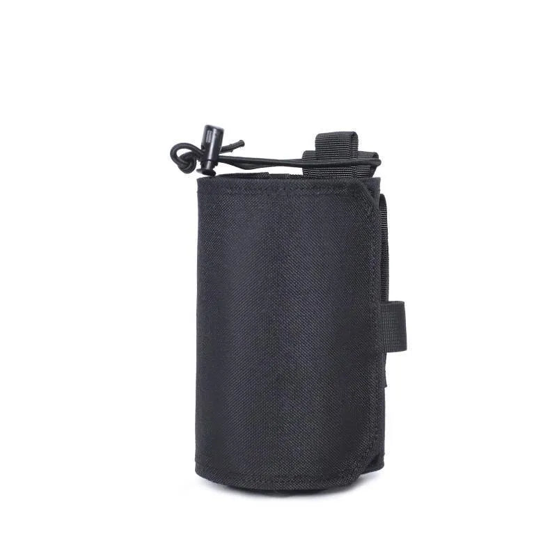 Adjustable insulated bottle cover in Oxford cloth with PU lining, shown in khaki colour.
