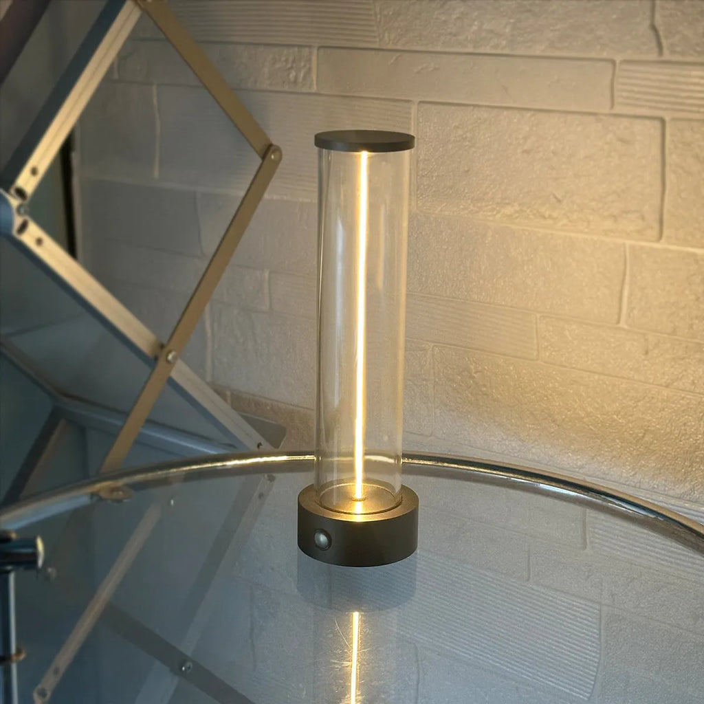 LED line glass magnetic suction light strip with USB charging port, modern bedside night light