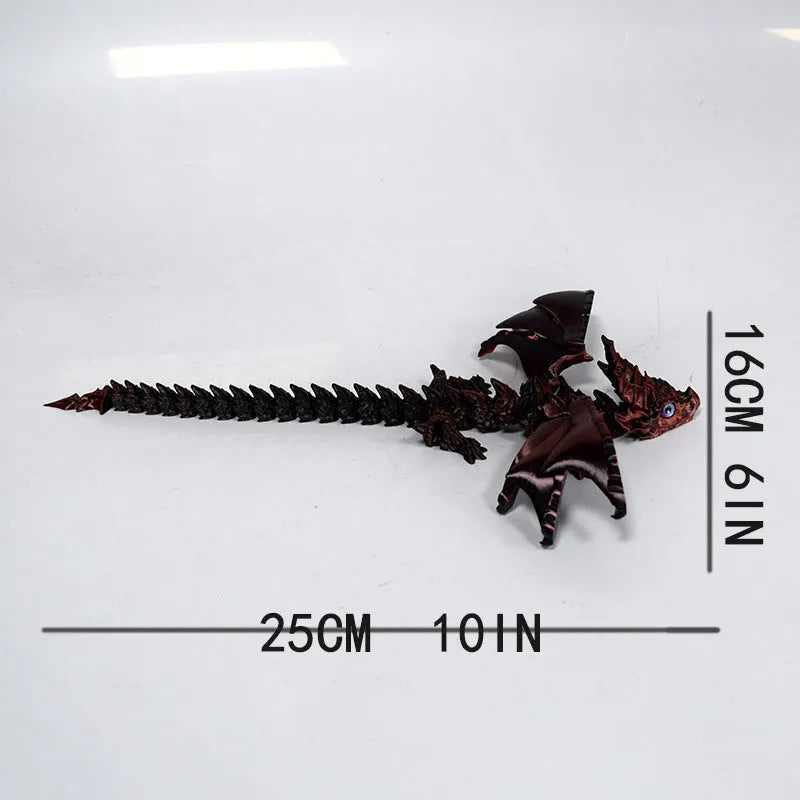 Flying Dragon Wings Decoration Toy in PLA with 25cm width display on table