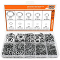 304 stainless steel spring lock washer combination box containing 900 pieces with 2-12mm inner diameter range