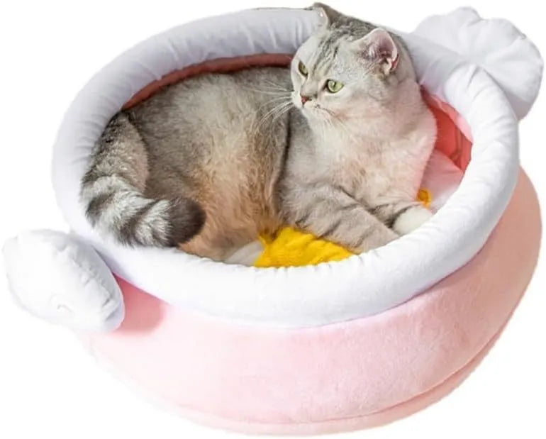 Pink magic honey pot shaped cat sofa bed with removable nest pad for small pets
