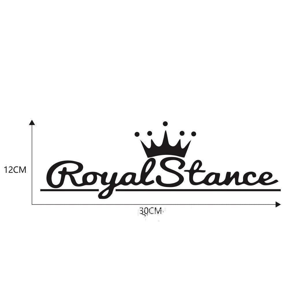 Reflective colourful crown car sticker measuring 30cm by 12cm on vehicle window